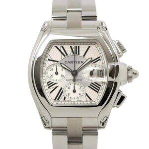 Cartier Roadster Chronograph W62019X6 Date Automatic Silver Dial Mens 90264212